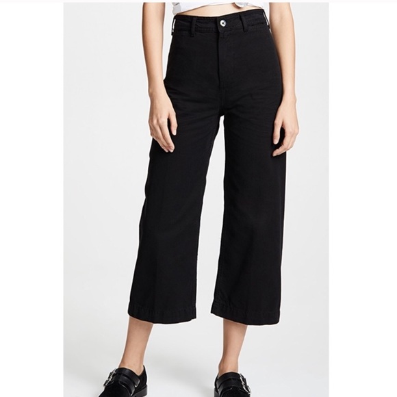 Free People Denim - NWT! Free People Patti Pant Wide Leg Cropped Black